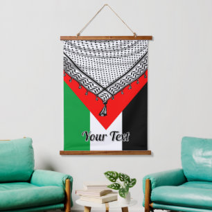 Tapisserie Suspendue Keffiyeh Écharpe palestinienne tissu traditionnel