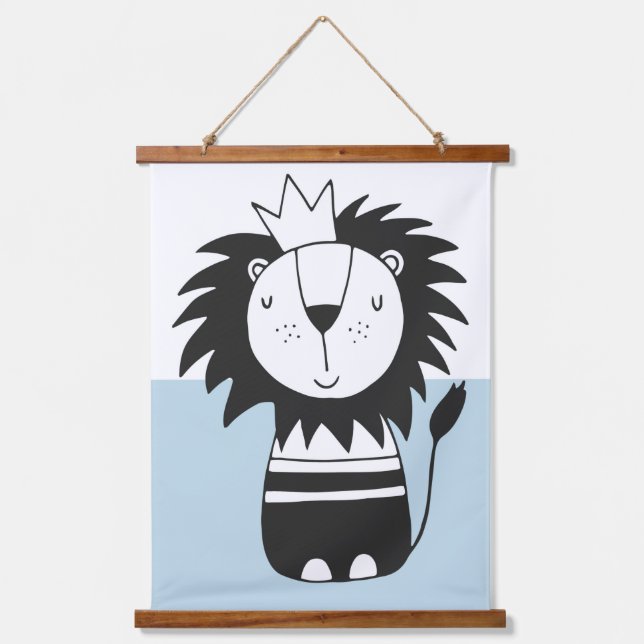 Tapisserie Suspendue King Lion Nordic Colorblock (Recto)