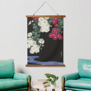 Tapisserie Suspendue Koson Chrysanthemum Garden Art japonais Fleur
