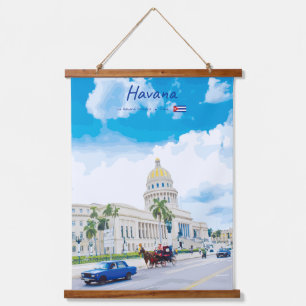 Tapisserie Suspendue La Havane, Cuba - Âme Classique Vintage