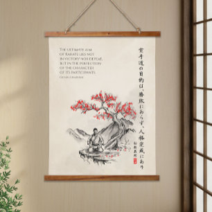Tapisserie Suspendue La Voie du Karaté - Sagesse de Gichin Funakoshi