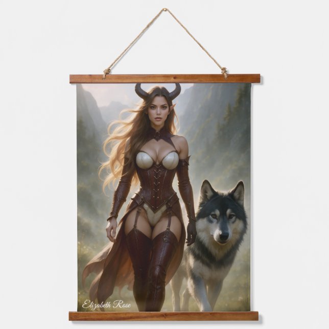 Tapisserie Suspendue Lady Wolf Demoness Poster (Recto)