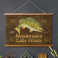 Lake House Basse Nautique Poisson Bois Rustique Pe