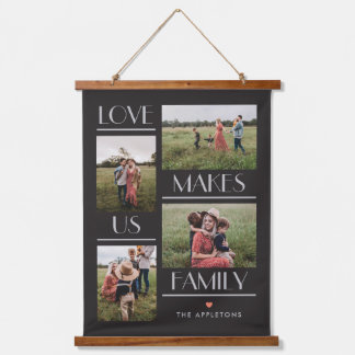 Tapisserie Suspendue L'amour nous rend famille modifiable couleur Tapis