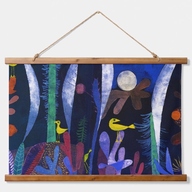 Tapisserie Suspendue Landscape with Yellow Birds, Paul Klee (Devant)