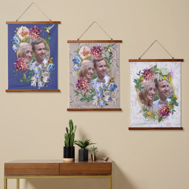 Tapisserie Suspendue L'Aquarelle Florale Victorienne-Era Hanging Tapest (Asymétrique)