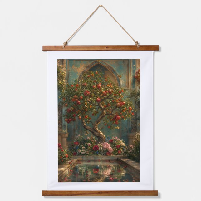 Tapisserie Suspendue L'Arbre des Secrets de Rubis (Recto)