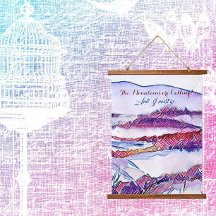 Tapisserie Suspendue L'art mural Les montagnes m'appellent et je dois y