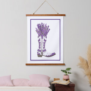 Tapisserie Suspendue Lavender Cowboy Boot