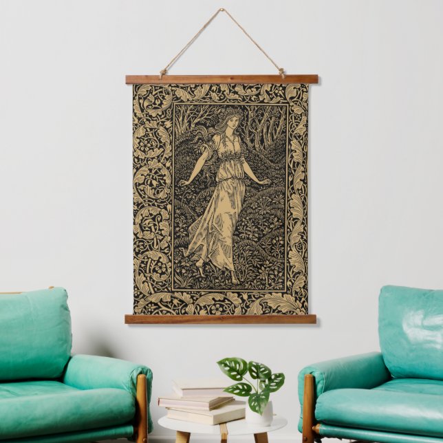 Tapisserie Suspendue Le bois au-delà du monde par William Morris (Salon)