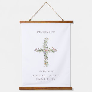 Tapisserie Suspendue Le fleur sauvage de prairie traverse le baptême Ch