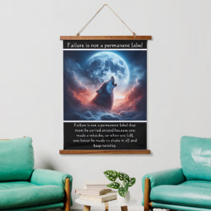 Tapisserie Suspendue Le loup de bois hurle la Serenade lune