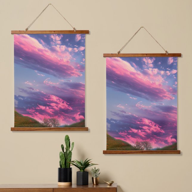 Tapisserie Suspendue Le million de nuances de rose (Asymétrique)