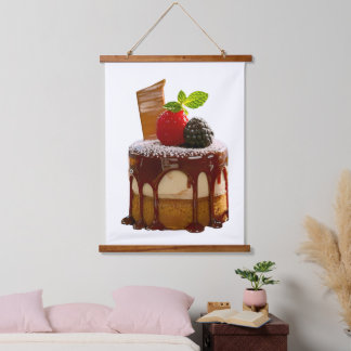 Tapisserie Suspendue Le petit dessert cylindrique élégant de SlipperyJo