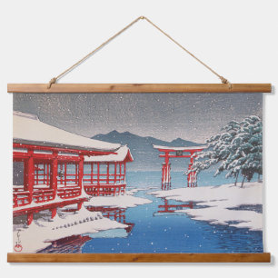 Tapisserie Suspendue Le sanctuaire Miyajima (Itsukushima) sous la neige
