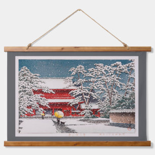Tapisserie Suspendue Le temple Zôjô-ji dans la neige, Hasui Kawase