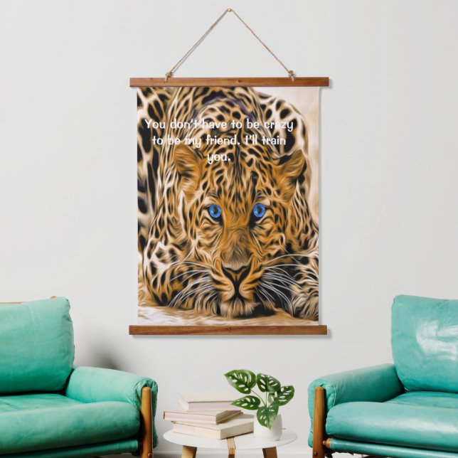 Tapisserie Suspendue Leopard des yeux bleus (Salon)