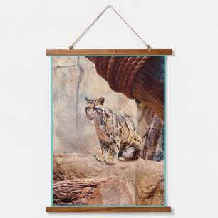 Tapisserie Suspendue léopard nébuleux image nature faune exotique