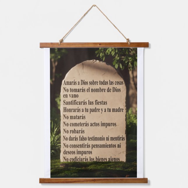 Tapisserie Suspendue Les 10 commandements (Recto)