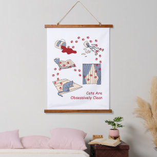 Tapisserie Suspendue Les Chats Sont Obsessivement Propres