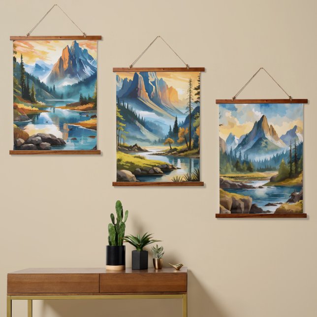 Tapisserie Suspendue Les chefs-d'oeuvre de la nature : Célébrer les par (Asymétrique)