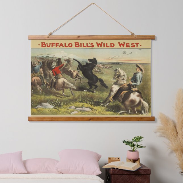 Tapisserie Suspendue Les Chevaux de l'Ouest sauvage de Buffalo Bill (Chambre à coucher)