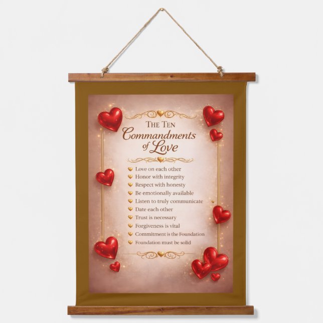 Tapisserie Suspendue Les Dix Commandements de l'Amour (Recto)