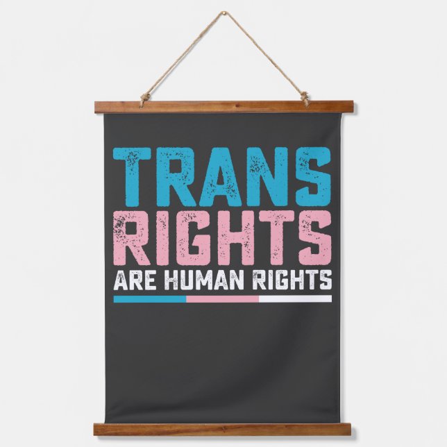 Tapisserie Suspendue Les droits transgenres LGBT Pride sont des droits  (Recto)