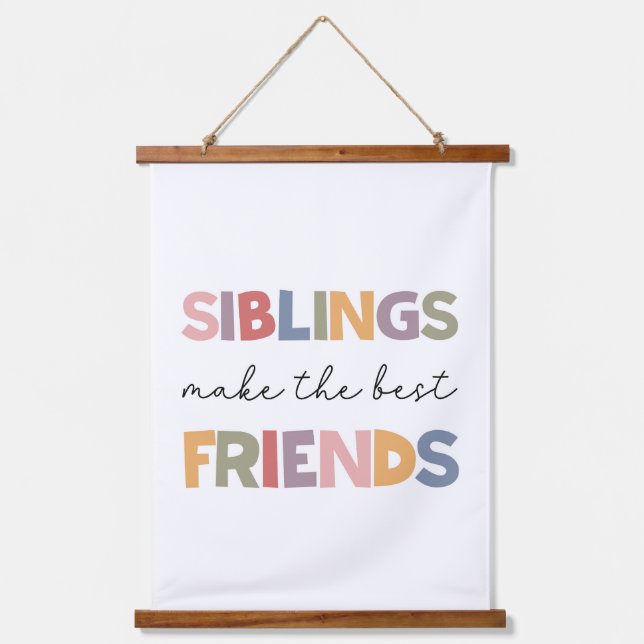 Tapisserie Suspendue Les frères et soeurs font les meilleurs amis (Recto)