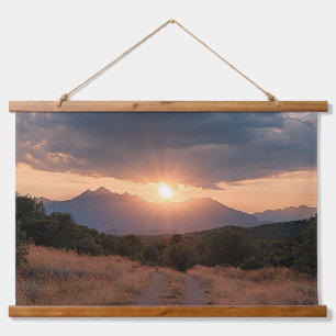 Tapisserie Suspendue Lever de soleil sur les Montagnes Rocheuses