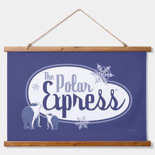 Tapisserie Suspendue L'Express polaire | Ours polaires Retro Graphisme (Devant)