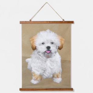 Tapisserie Suspendue Lhasa Apso Puppy Peinture - Cute Original Chien Ar
