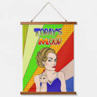 L'humeur rétro Pop Art Lady Flipping the Bird