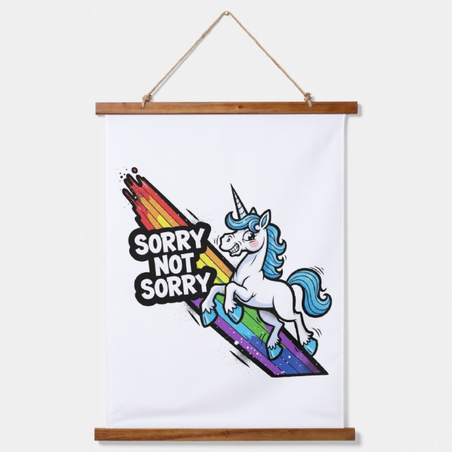 Tapisserie Suspendue Licorne Désolée pas Désolée (Recto)