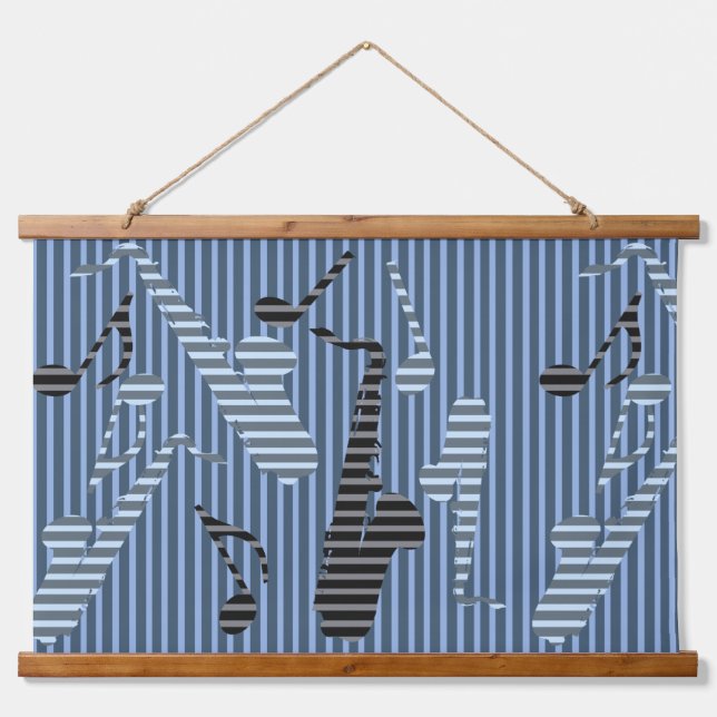 Tapisserie Suspendue Lignes de saxophone (Devant)