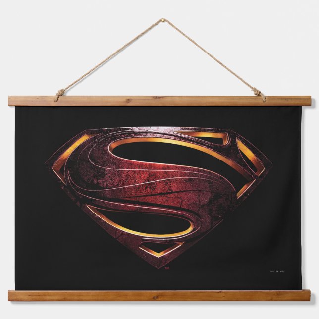Tapisserie Suspendue Ligue de Justice | Symbole de superman métallique (Devant)