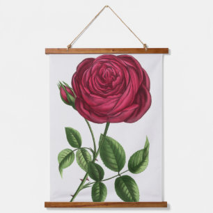 Tapisserie Suspendue Lithographie de rose antique, François-Frédéric Gr