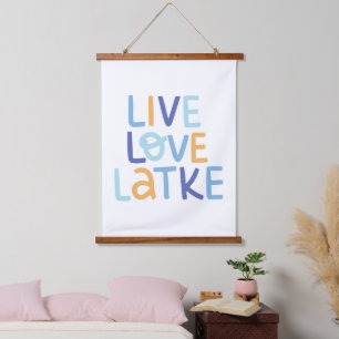 Tapisserie Suspendue Live Love Latke Hanoukka Design