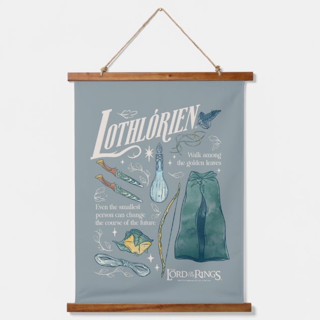 Tapisserie Suspendue LOTHLORIEN™ Watercolor Collage Graphic (Recto)