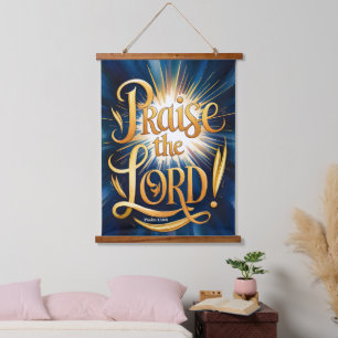 Tapisserie Suspendue Louange Le Seigneur Mur Chrétien Vintage