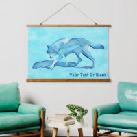 Loup Bleu Sur Neige