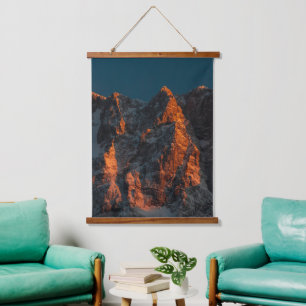 Tapisserie Suspendue Lumière du coucher du soleil sur les montagnes maj