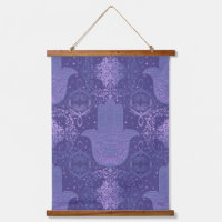 Lumière Violet Felt Look Hamsa main