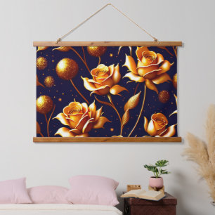 Tapisserie Suspendue Luxe Gold Boho Rose Collection moderne