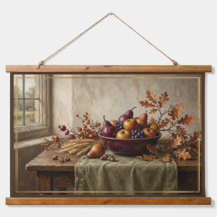 Tapisserie Suspendue Luxueux Automne Vintage Nature morte Art européen