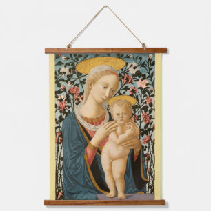 Tapisserie Suspendue Madonna et Enfant Jésus Vierge Marie Art Vintage