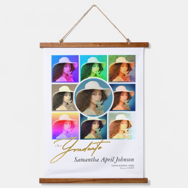 Tapisserie Suspendue Magazine Pop Art Retro Diptych Graduation Photo (Recto)