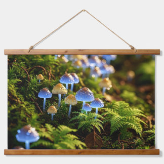 Tapisserie Suspendue Magical Bioluminescent Fungi - Deep Forest