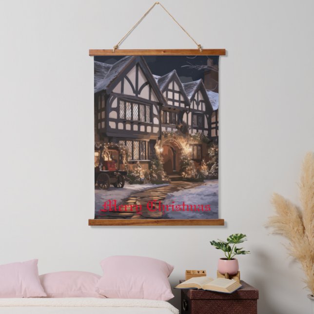 Tapisserie Suspendue Magie de Noël rustique (Chambre à coucher)