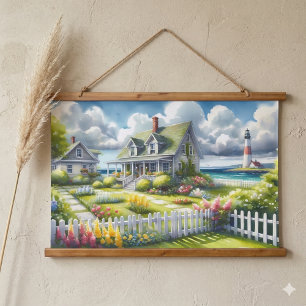 Tapisserie Suspendue Maisonnette avec vue sur le phare